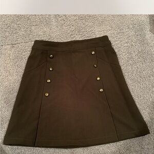 h&m divided olive green school girl mini skirt